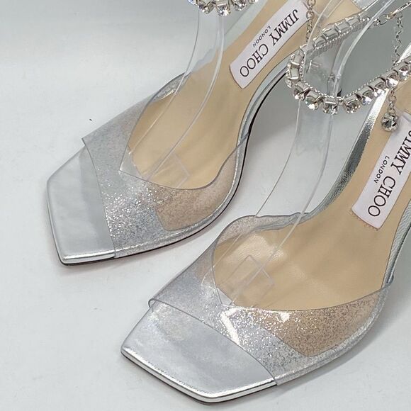 Jimmy Choo Saeda 100 Embellished High Heel Sandals size 39 - Picture 6 of 15